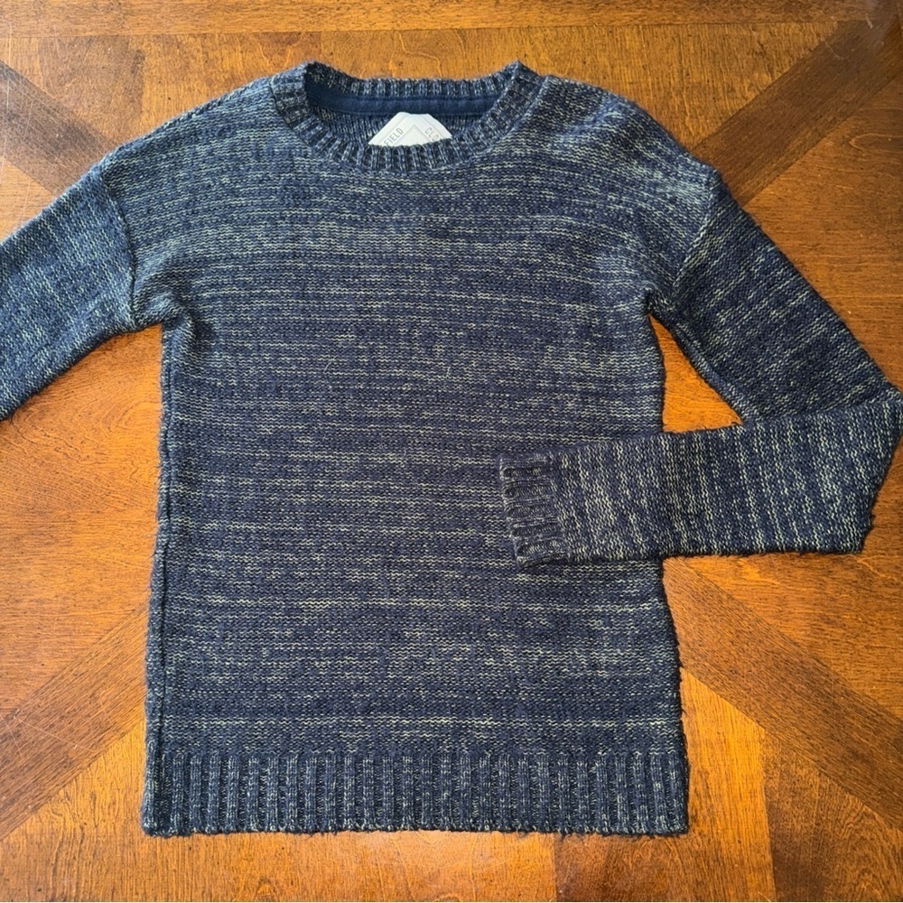Bellfield Women’s Blue Variegated Knit Acrylic Pullover Sweater Size 6 XXS